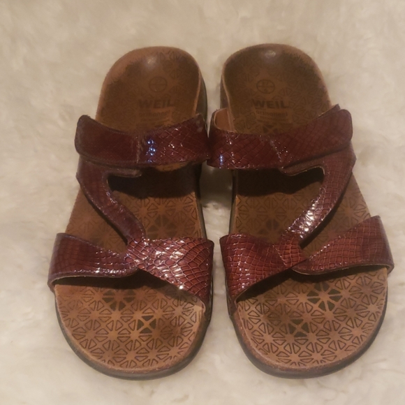 Dr Weil Faith brown slip on sandals slides 6/37 - Picture 2 of 6